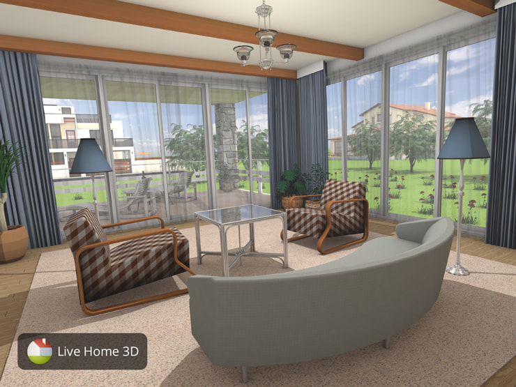 A living room made in Live Home 3D