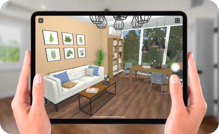 Viewing the Home Model in AR.