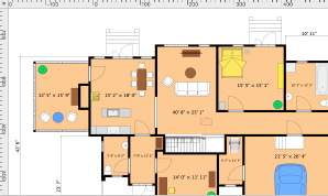 Screenshot of a floorplan created in Live Home 3D app