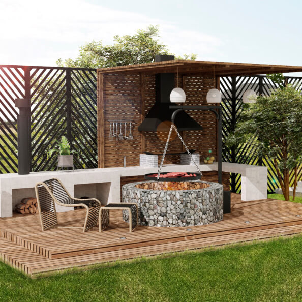 arbecue zone designed in Live Home 3D.