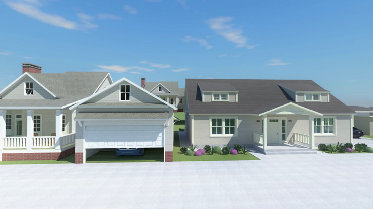 Cottages created in Live Home 3D.