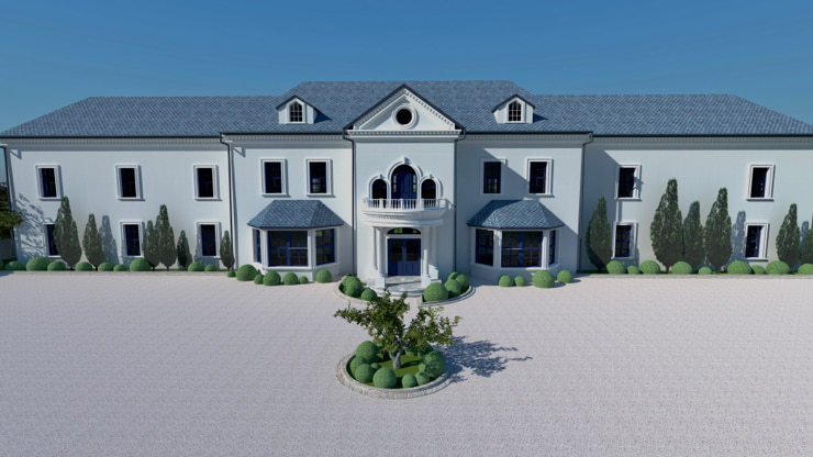 Georgian house created in Live Home 3D.