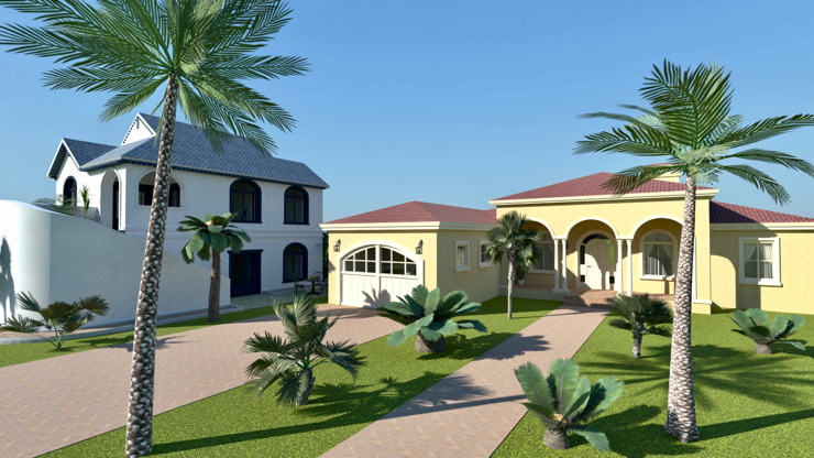 Mediterranean house created in Live Home 3D.