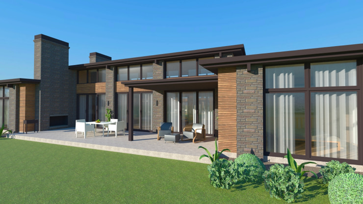 Modern house created in Live Home 3D.