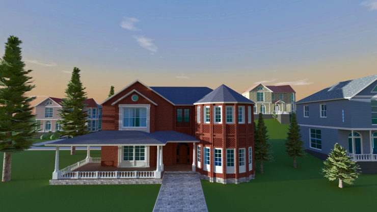 Victorian house created in Live Home 3D.