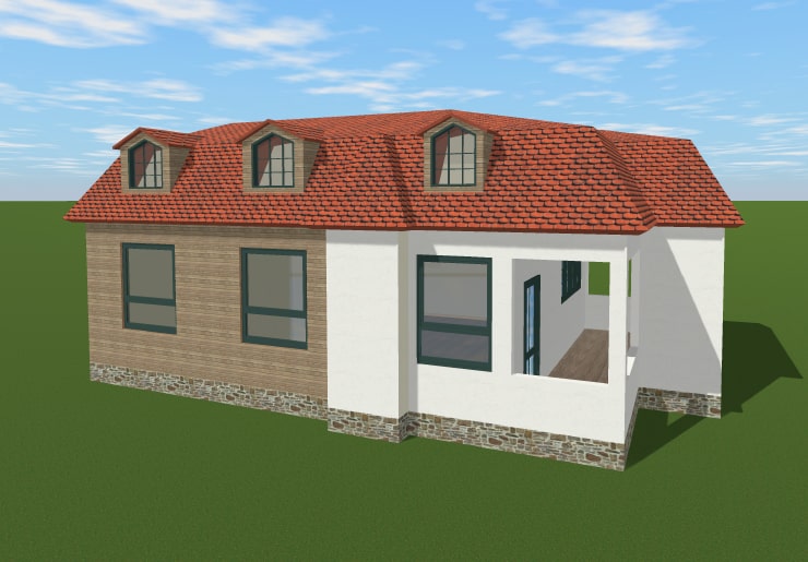 A house with a mansard roof