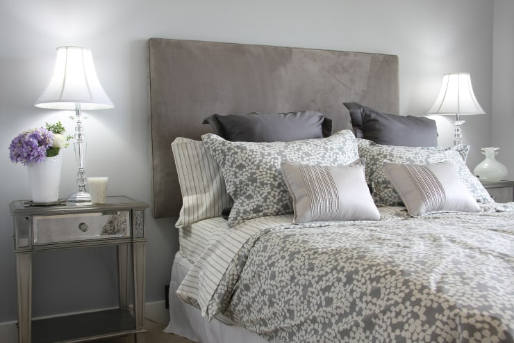 Using many pillows is a cool bedroom design idea
