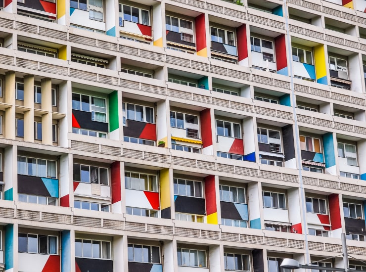 The Corbusier Haus in Berlin, Germany.