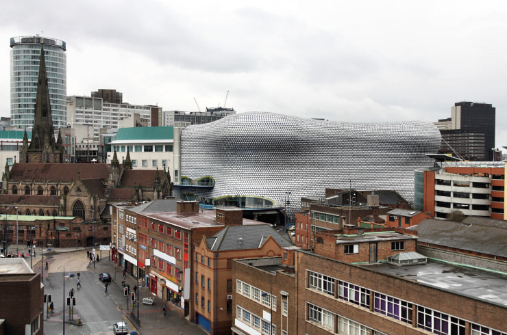 Selfridges Building in downtown Birmingham, UK.