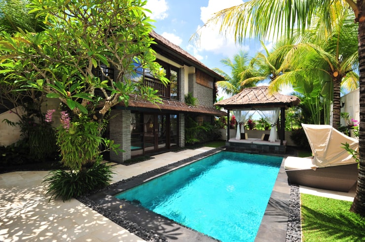 Modern tropical villa.