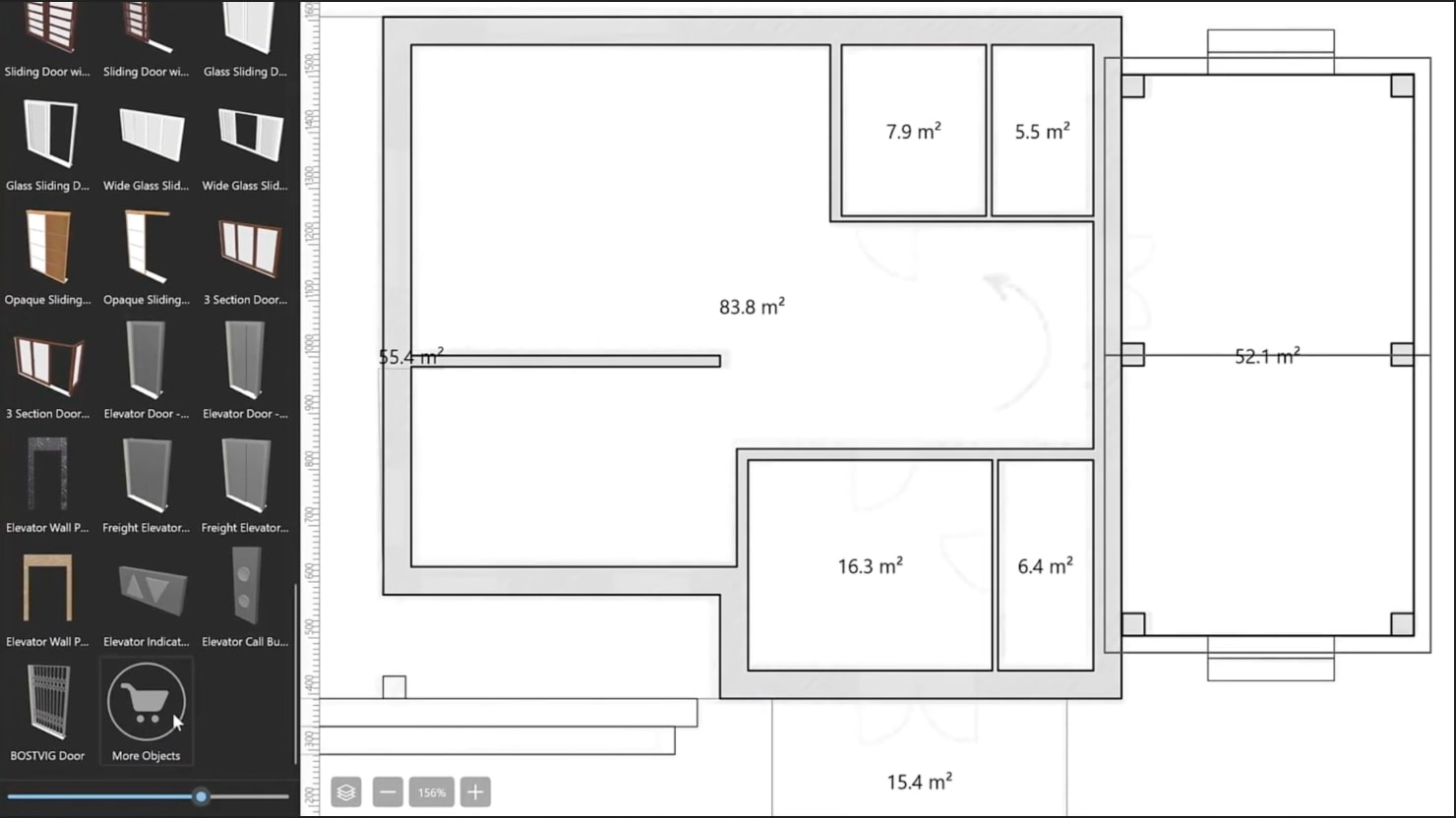 A screenshot illustrating the process of adding windows.