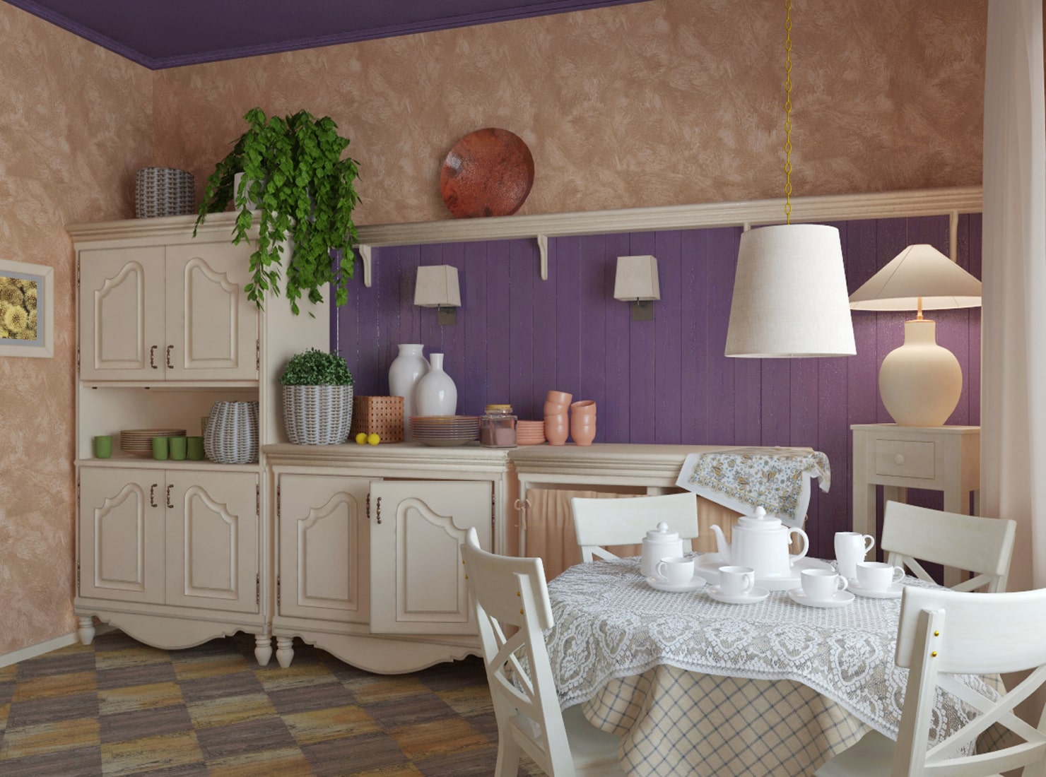 Country kitchen example.