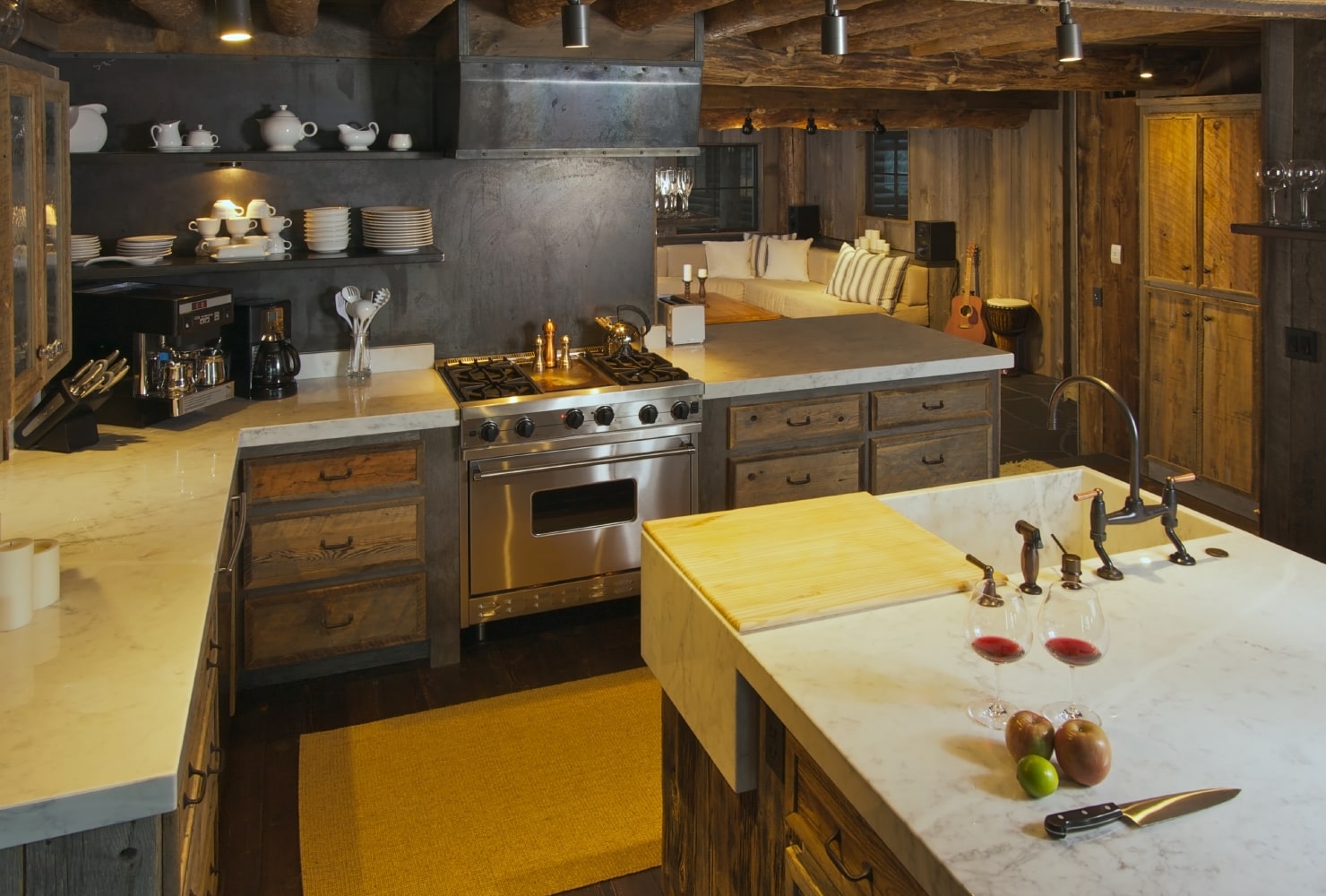 Rustic kitchen example.