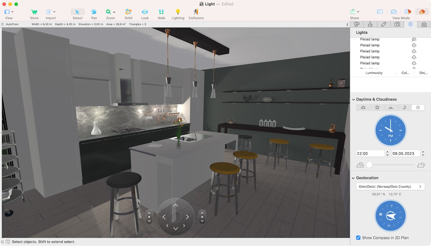 Task lighting on.