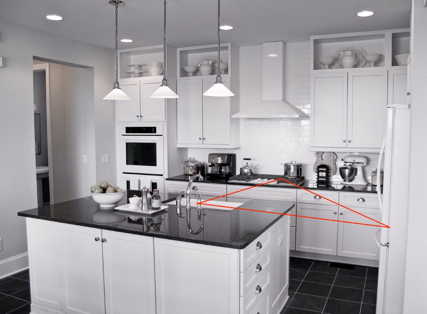 Work triangle illustration.