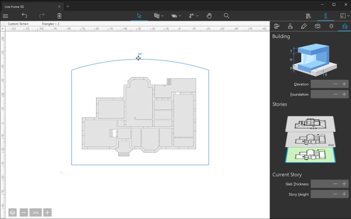 Modifying the size and shape of the terrain contour.