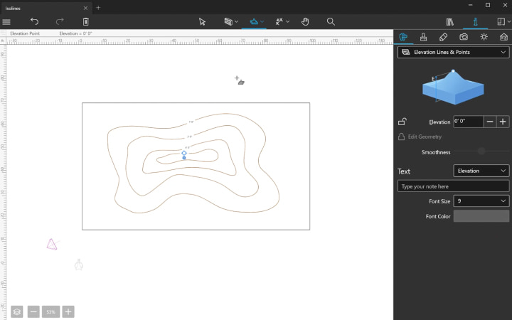 Using the Elevation Point tool in Live Home 3D Pro for Windows.