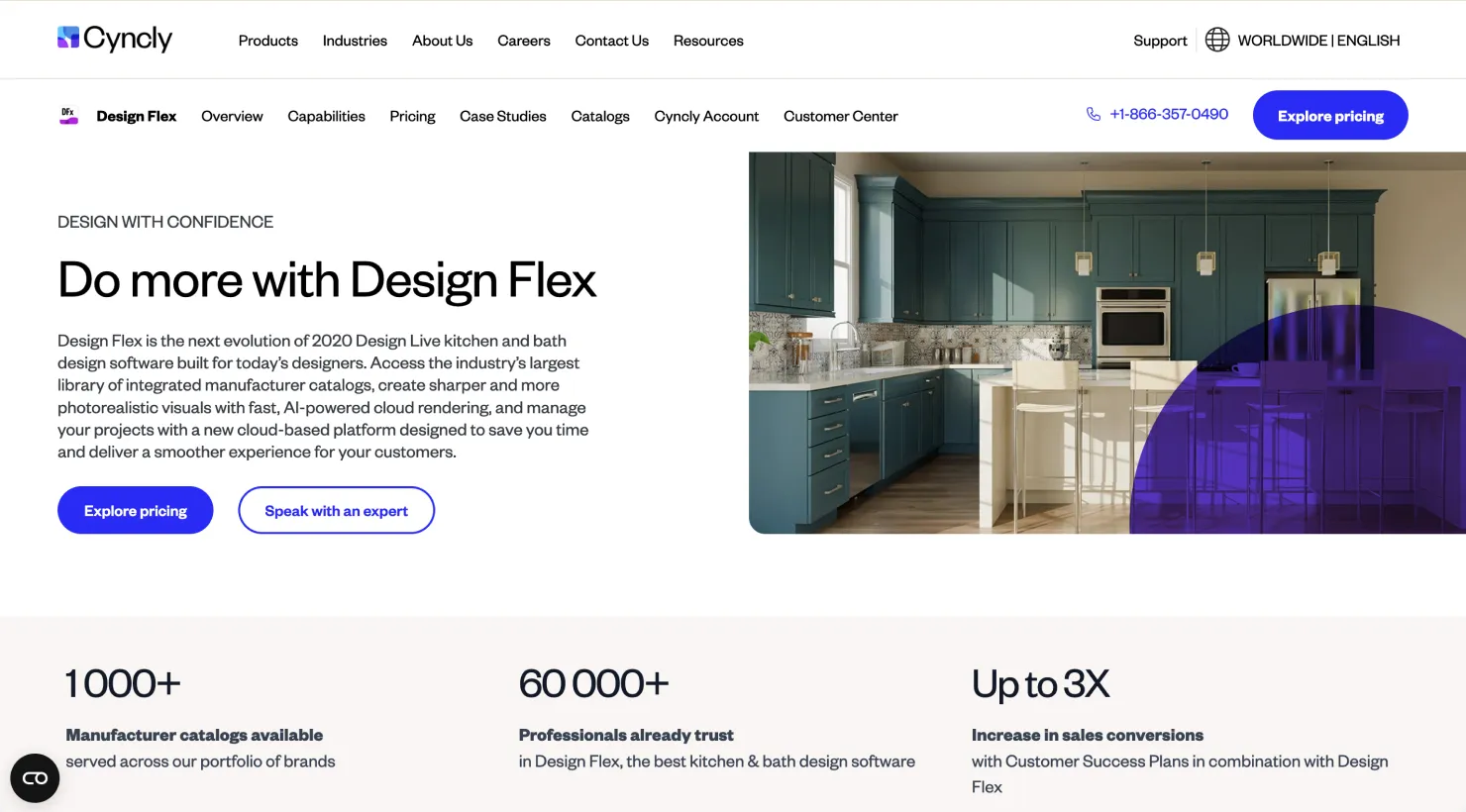 Design Flex is the most professional kitchen design software.