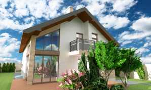 A house designed in Live Home 3D.