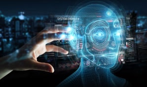 A robot illustrating artificial intelligence