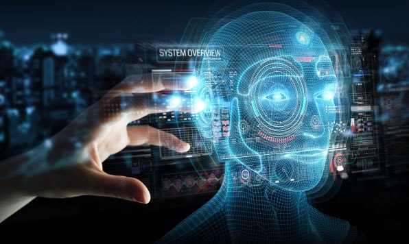 A robot illustrating artificial intelligence