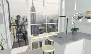 An apartment in New York with stunning city view