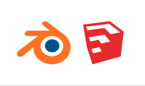 Blender and SketchUp logos