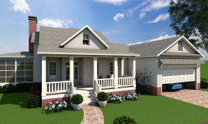 A comfortable house with a garage