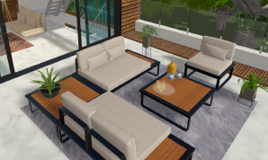 A house with the shed roof