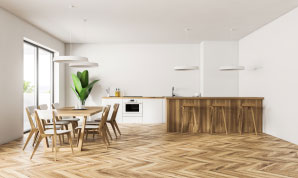 minimalist kitchen & dining room design