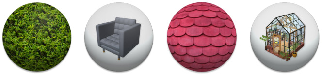 Icons of in-apps available inside Live Home 3D