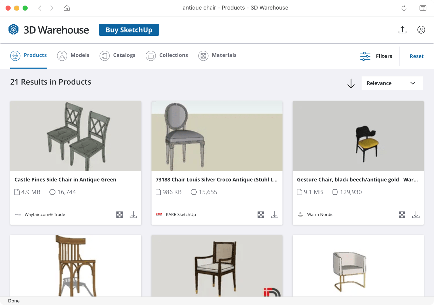 Materials and furniture libraries of Live Home 3D