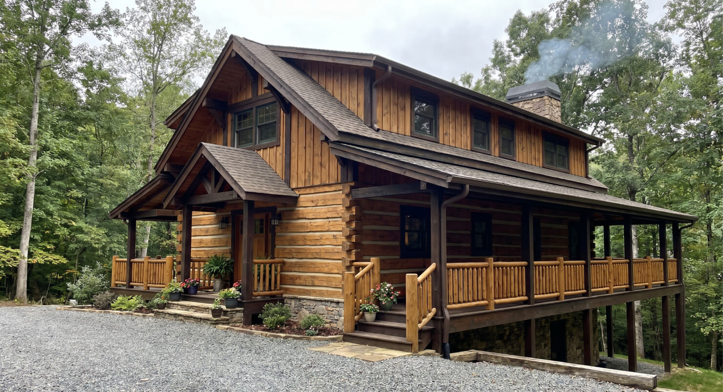 Sample of a timber house construction type.