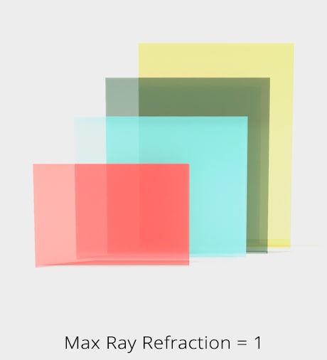 The image rendered with AMD Radeon™ ProRender in Live Home 3D for Mac with max ray refraction set at 1.
