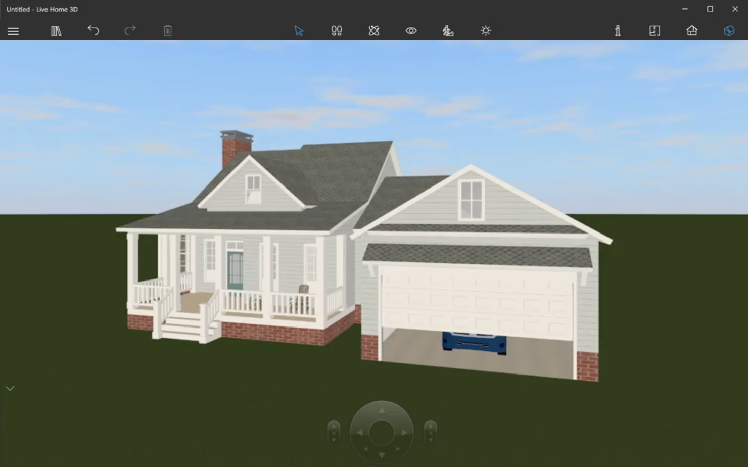 A screenshot of a ready split level house project created in Live Home 3D.