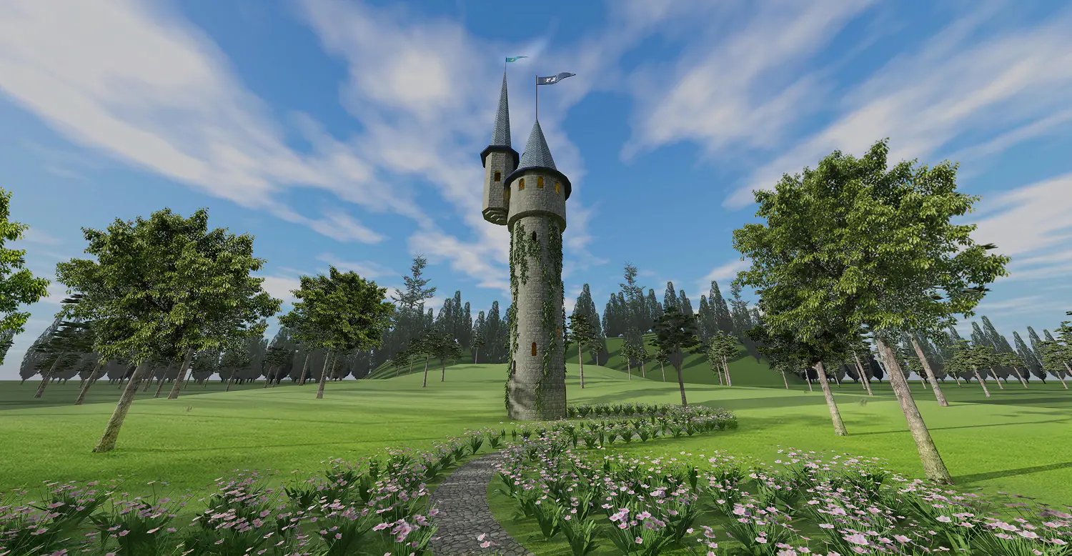 A stylish tree house designed in the Live Home 3D home design app.