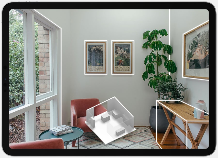 Room scanner feature available in Live Home 3D for iPhone and iPad.