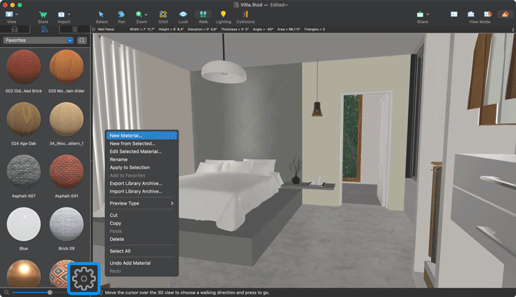Short tutorial on how to import custom materials in Live Home 3D.