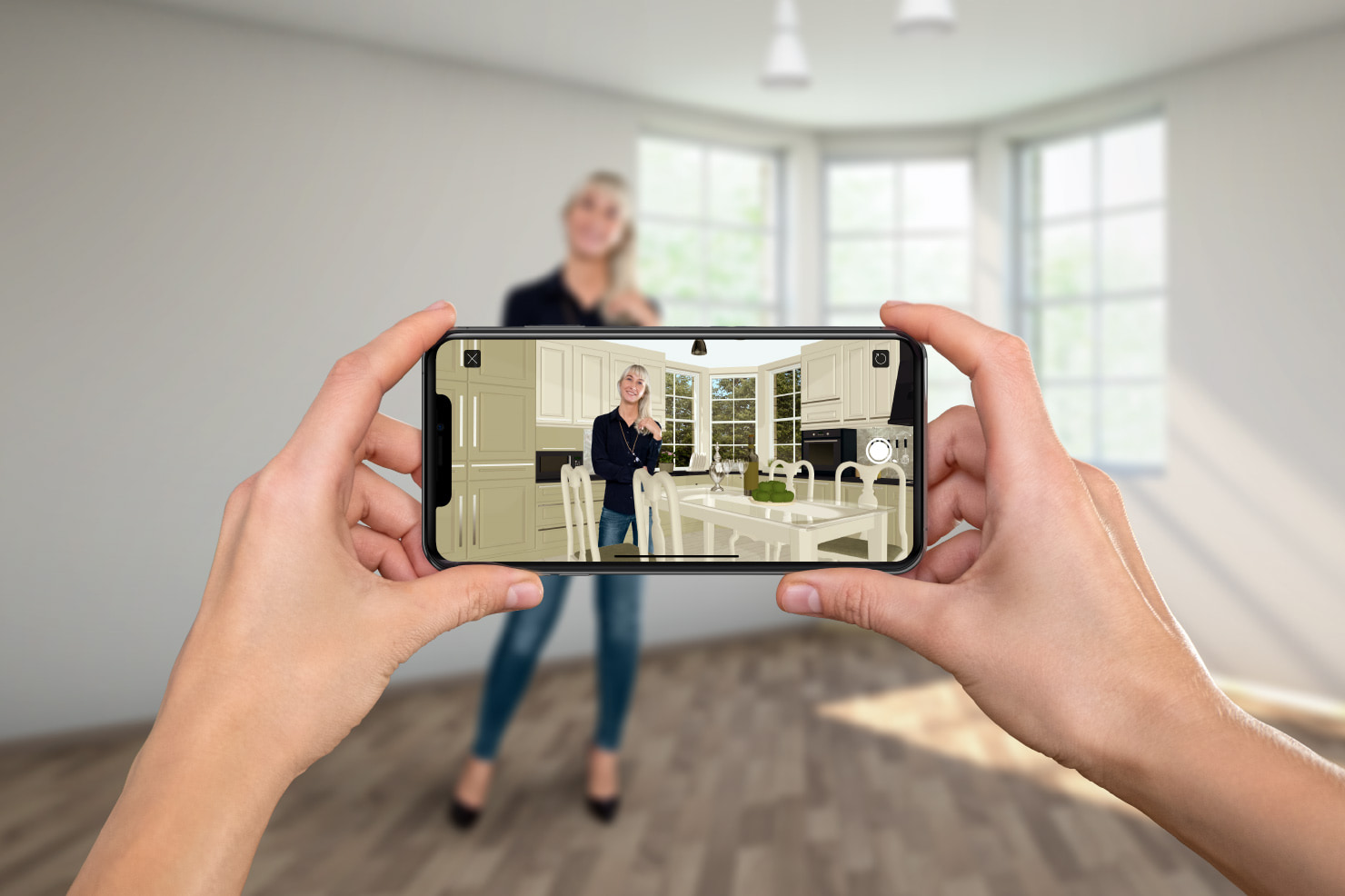 AR (augmented reality) view in Live Home 3D.