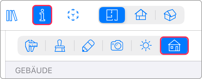 The Building tab of the Inspector