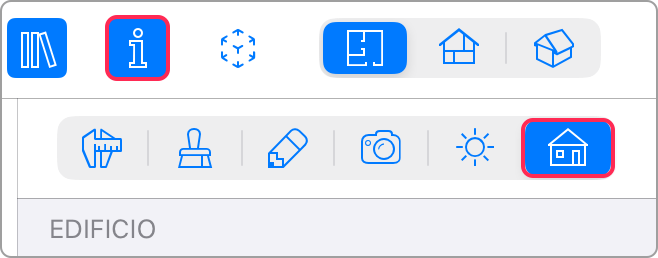 The Building tab of the Inspector