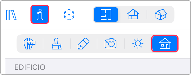 The Building tab of the Inspector