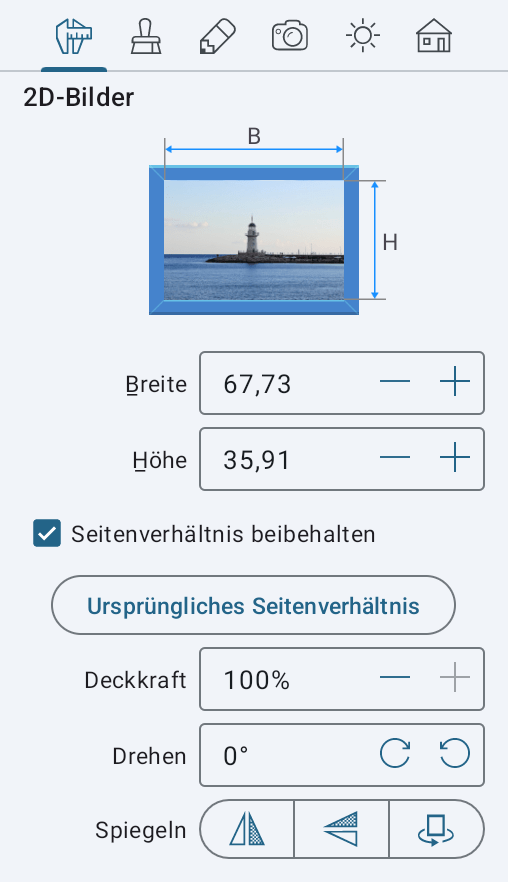Bildeigenschaften im Informationsfenster