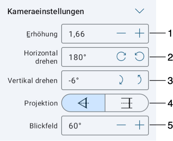 Kameraeinstellungen