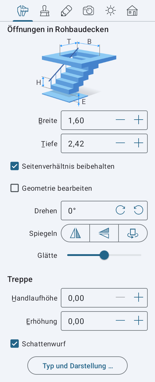 Treppenparameter