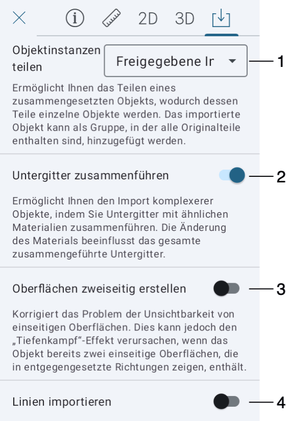 Importoptionen