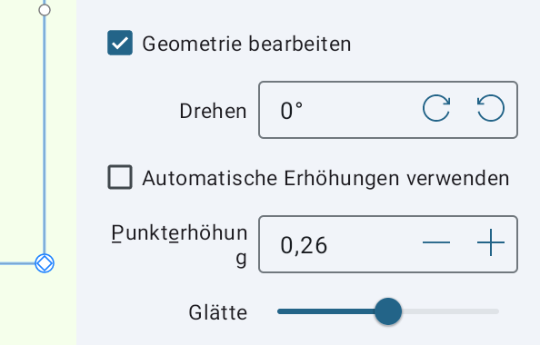Das Informationsfenster mit einem ausgewählten Geländepunkt.