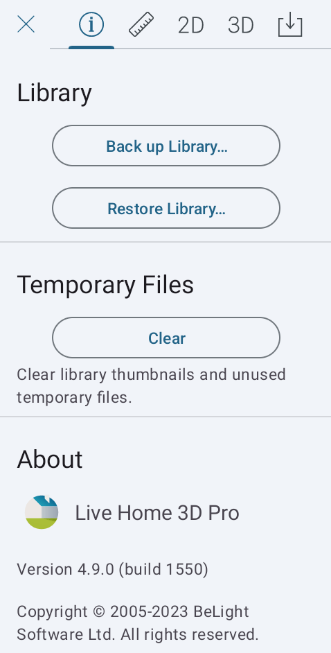Backup e ripristino della libreria
