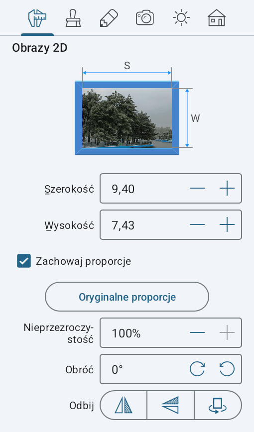 Właściwości obrazu w Inspektorze