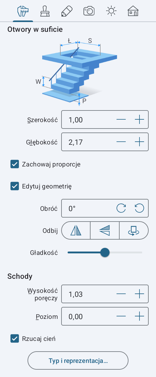 Parametry schodów
